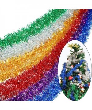 6 Rolls Tinsel Garland Christmas Tree Decorations Wedding Birthday Party Supplies (Red- 36 Meters) - Red - CB192ICN7Z3 $9.93 ...