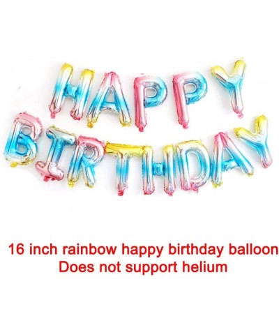 Rainbow Happy Birthday Balloons- Happy Birthday Banner Foil Letter Balloons for Birthday Decorations and Party Supplies - Rai...