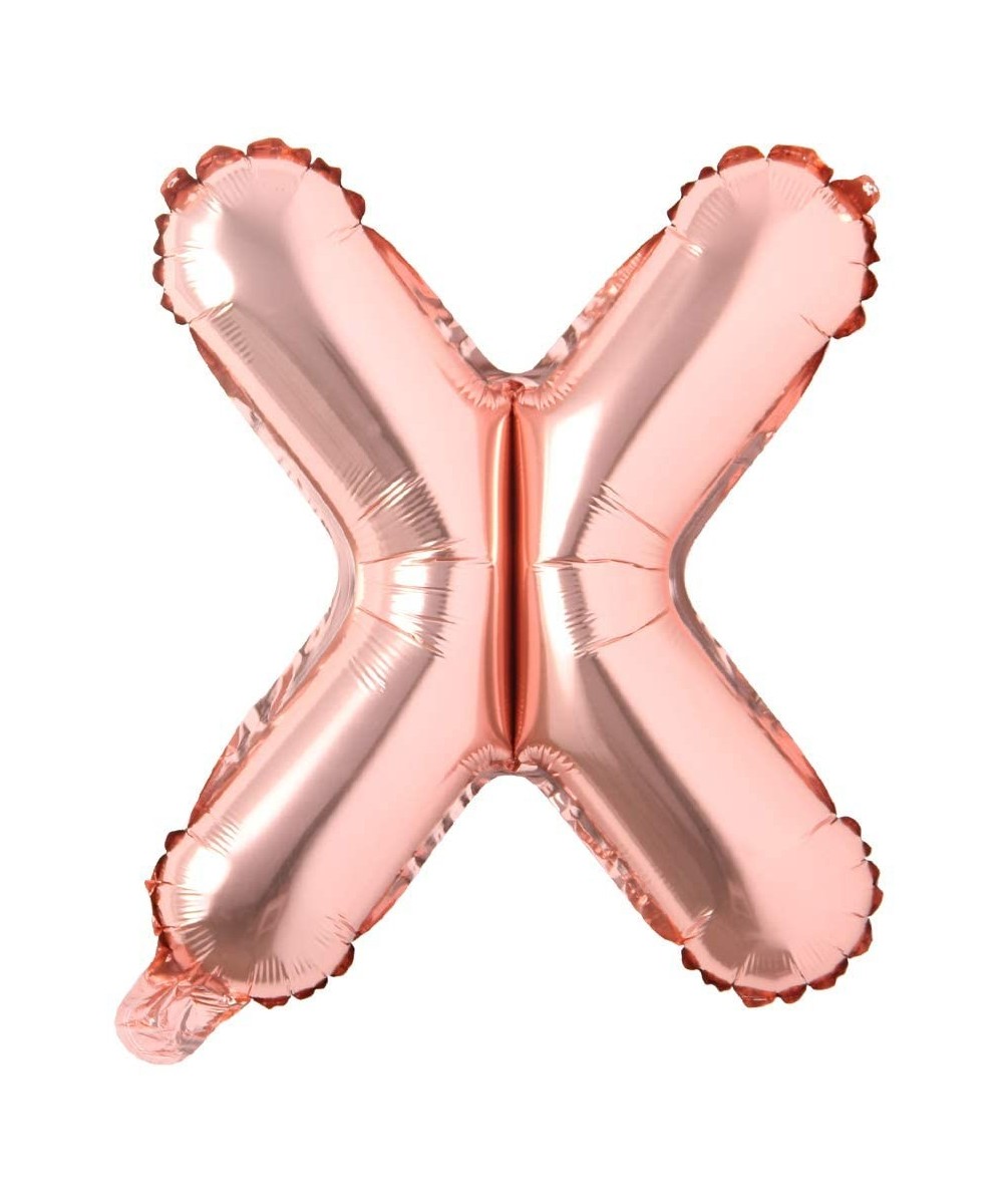 16" inch Single Rose Gold Alphabet Letter Number Balloons Aluminum Hanging Foil Film Balloon Wedding Birthday Party Decoratio...