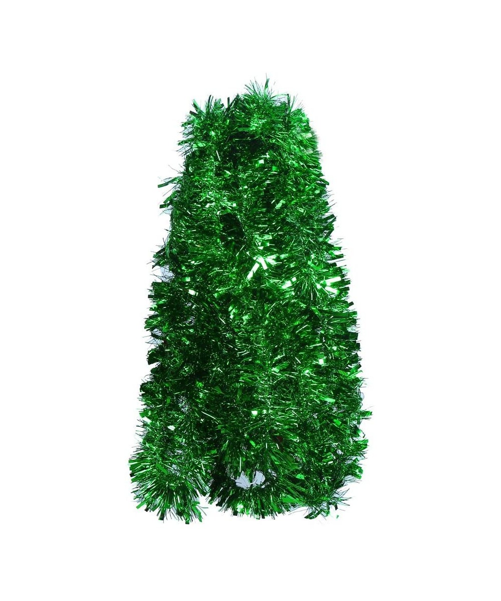 Green Tinsel Garland for Christmas Tree Decorations Wedding Birthday Party Supplies 33 FEET - Green - CJ18GHWROS7 $8.13 Garlands