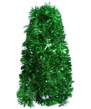 Green Tinsel Garland for Christmas Tree Decorations Wedding Birthday Party Supplies 33 FEET - Green - CJ18GHWROS7 $8.13 Garlands