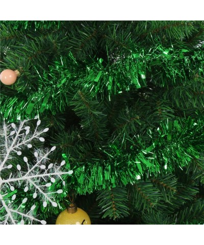 Green Tinsel Garland for Christmas Tree Decorations Wedding Birthday Party Supplies 33 FEET - Green - CJ18GHWROS7 $8.13 Garlands