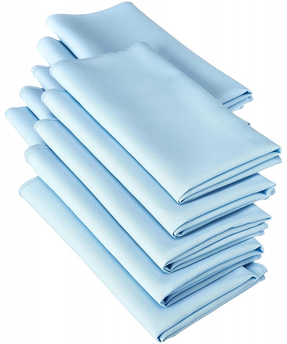 10-Pack Polyester Poplin Napkins- 18 by 18-Inch- Light Blue - Light Blue - CC11F7PDTLH $12.62 Tableware