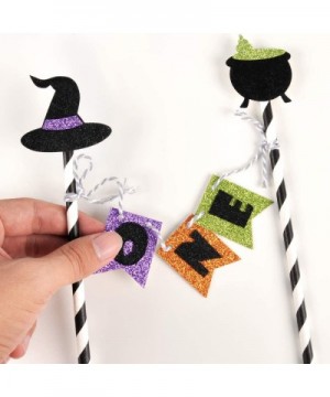 One Cake Topper- Glitter Halloween Cake Topper- First Birthday Cake Topper with Witch for 1st Birthday Party Decoration - CF1...