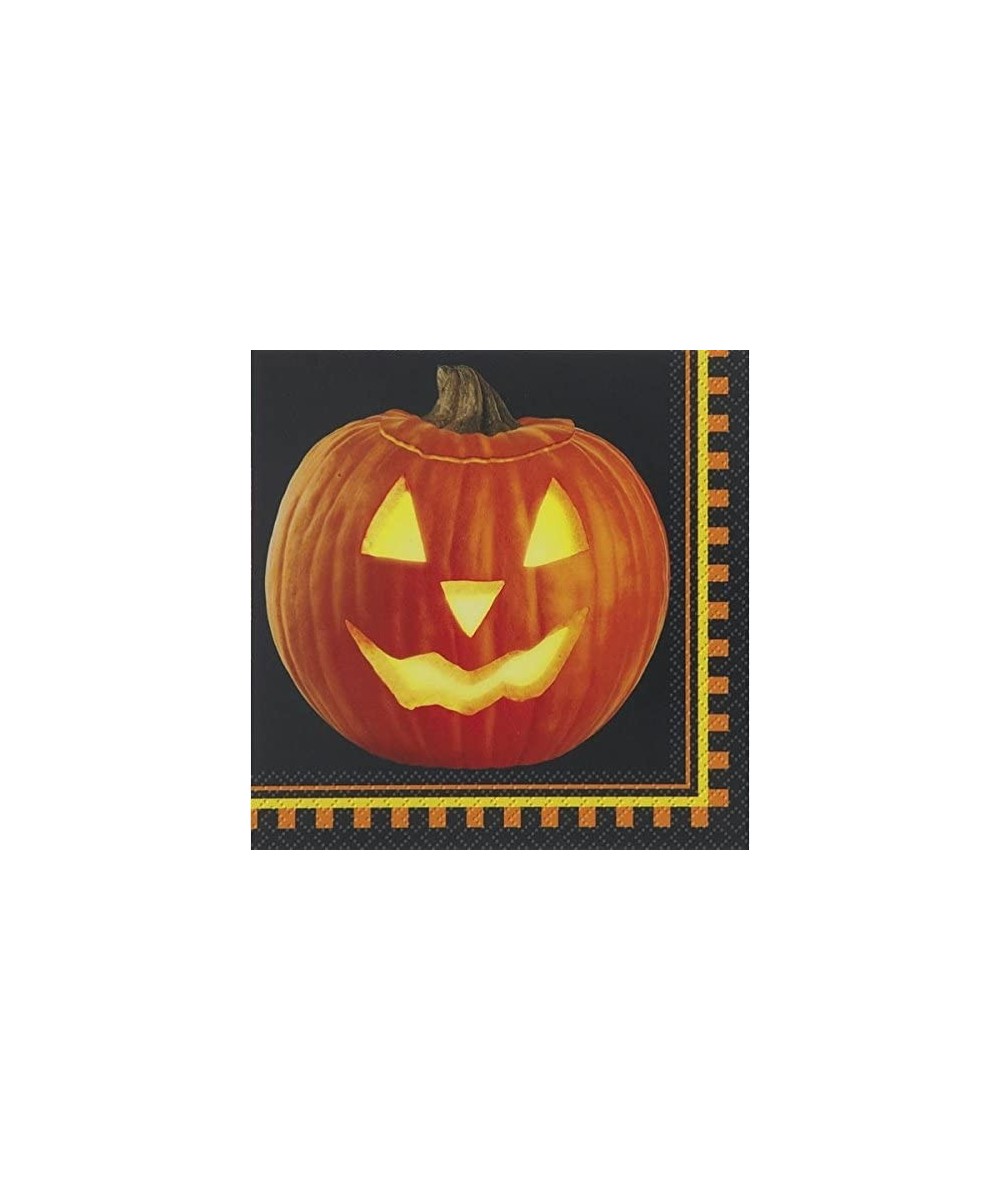 Pumpkin Glow Beverage Napkins - C5116GRMWVX $7.81 Party Tableware