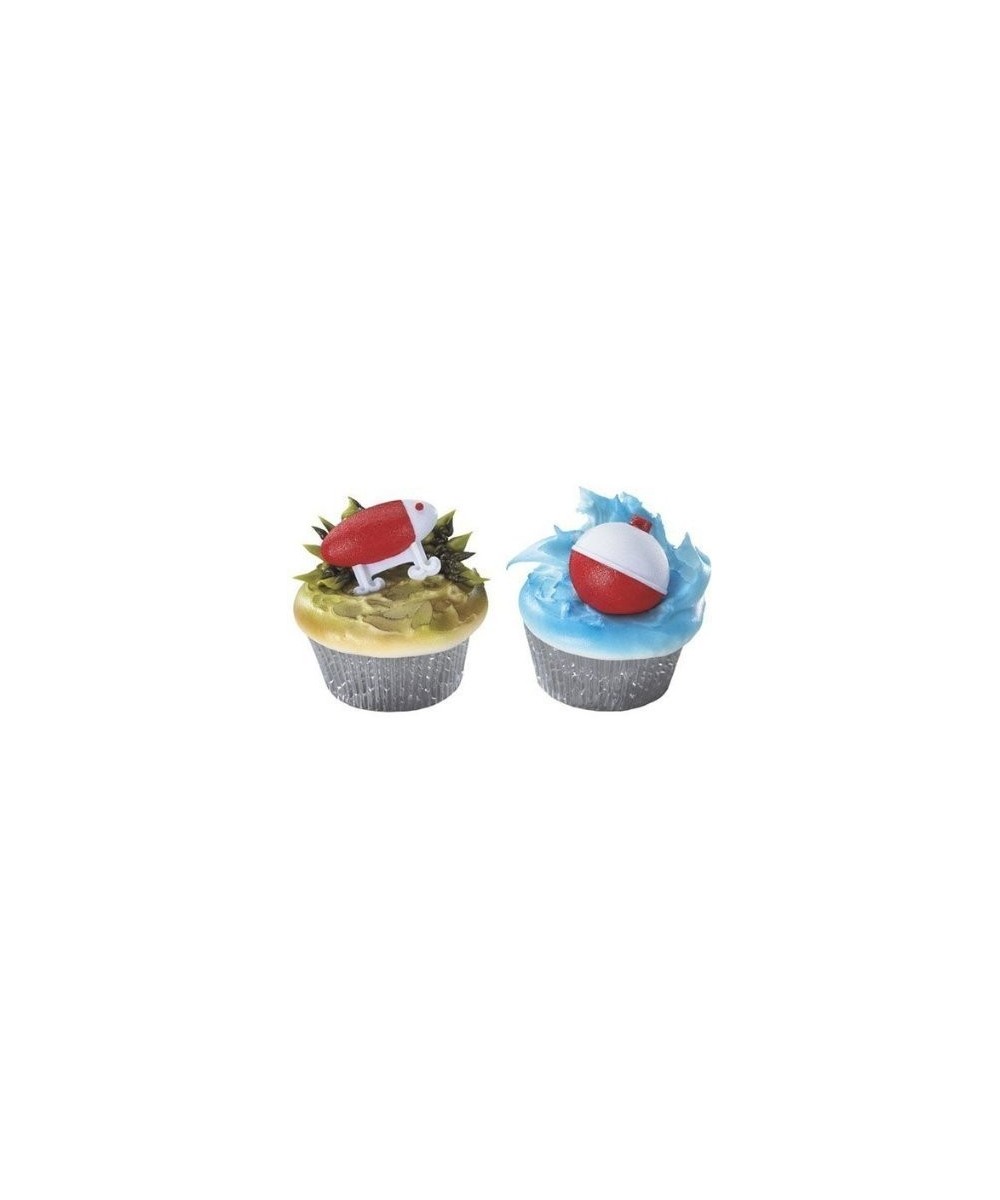 24 count - Fishing Lure and Bobber Cupcake Rings - C411H1AVBH9 $5.42 Cake & Cupcake Toppers