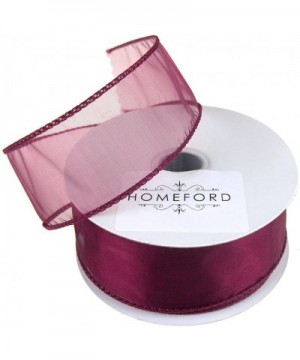 Sheer Organza Wired Edge Ribbon- 10 Yards (1-1/2-Inch- Wine) - Wine - CE1833NIED3 $4.86 Bows & Ribbons