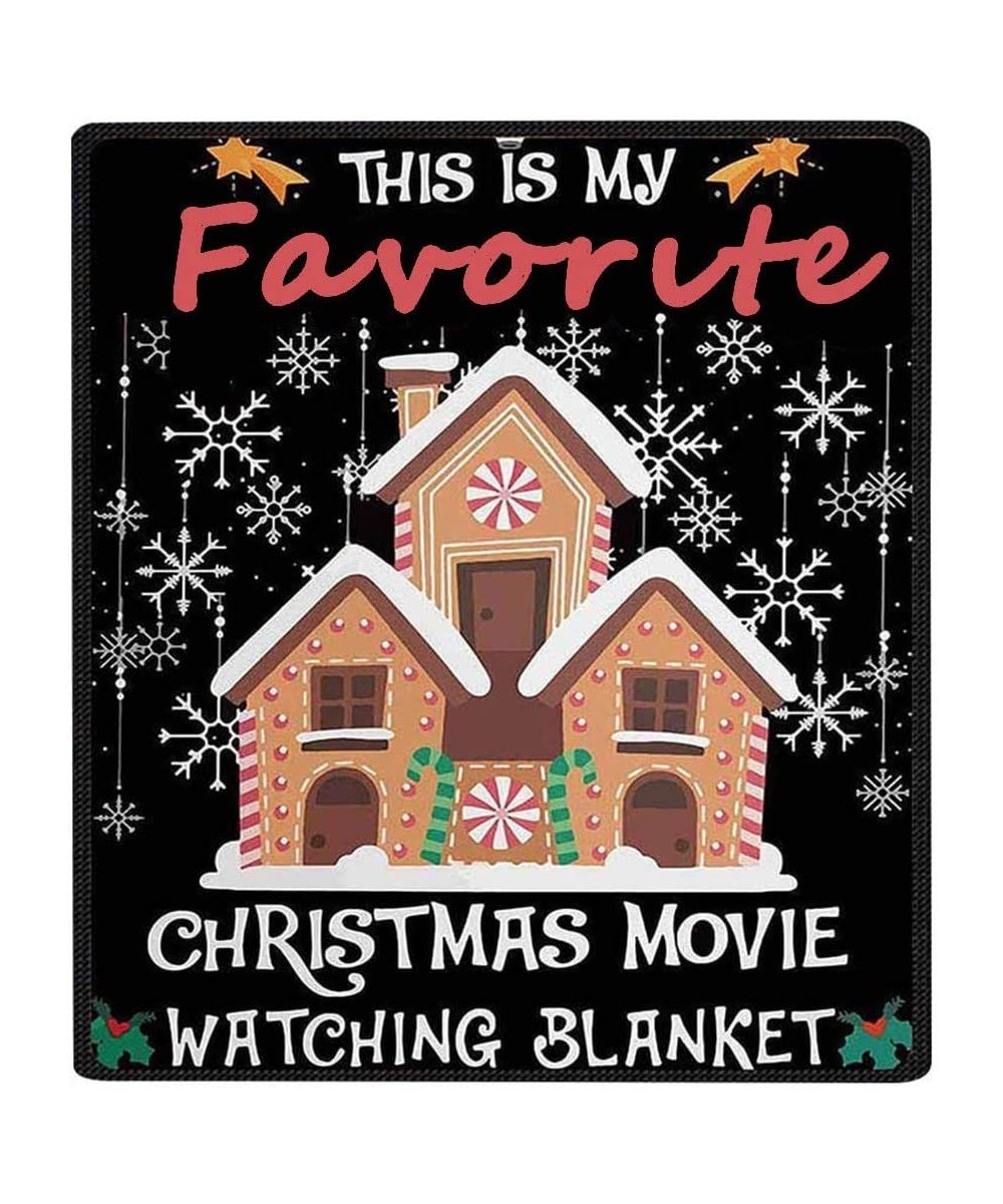 Double Wool Blanket Creative Cartoon Christmas Blanket 78x59inch- Christmas Ornaments Advent Calendar Pillow Covers Garland T...
