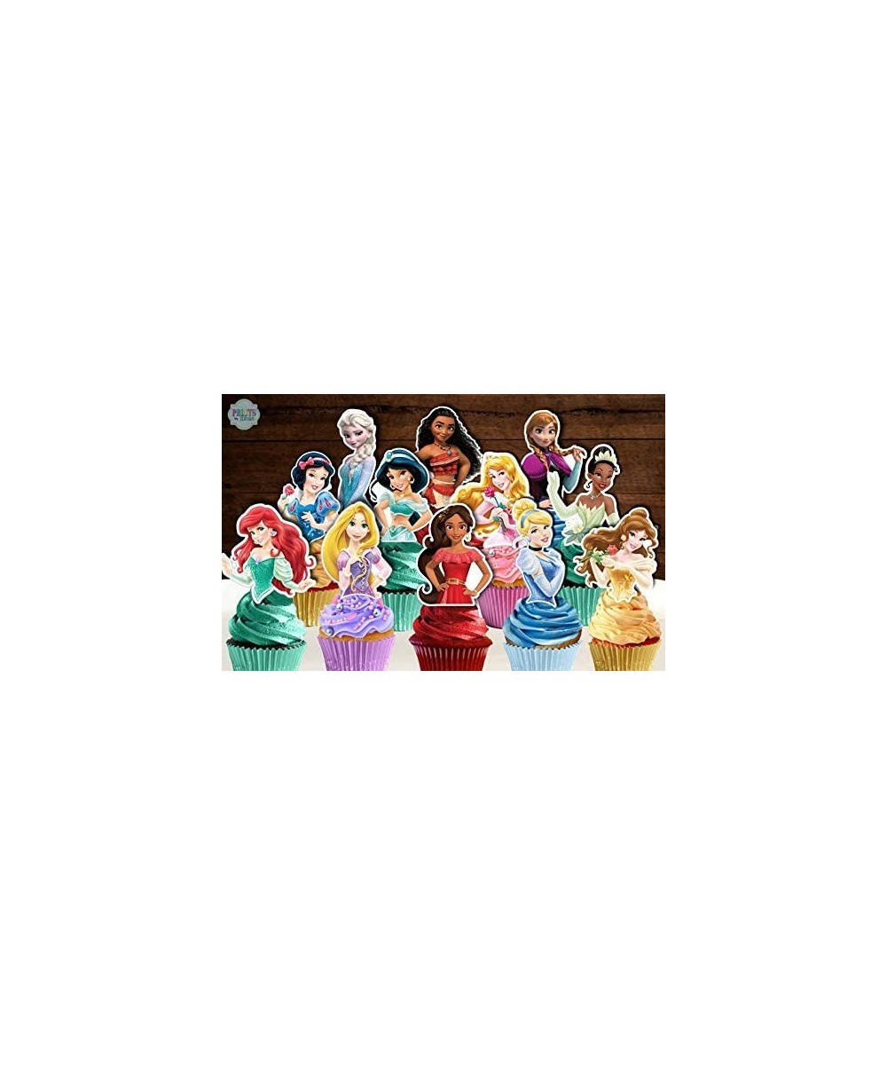 Set of 12 DISNEY PRINCESS Cupcake Toppers- Disney Princess Cake Toppers- Disney Princess Cupcake Picks - CU19D3YY3UQ $17.99 C...