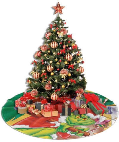 Customgogo 30" Christmas Tree Skirt- The Grinch Stole Christmas Xmas Tree Skirts Soft Carpet for Party Holiday Xmas Ornaments...