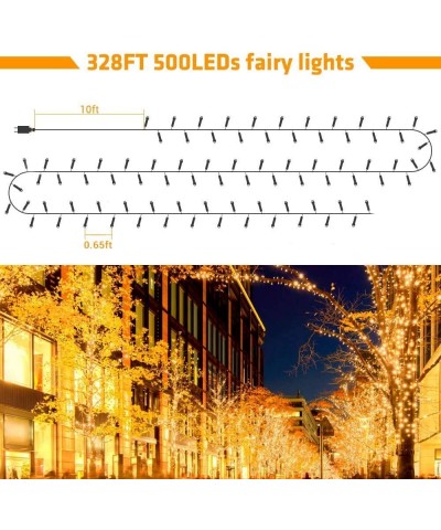 LED Christmas String Lights - 328ft 500 LEDs Long Strand Outdoor Indoor Xmas Decorative Twinkle Fairy Lights for Home Garden ...