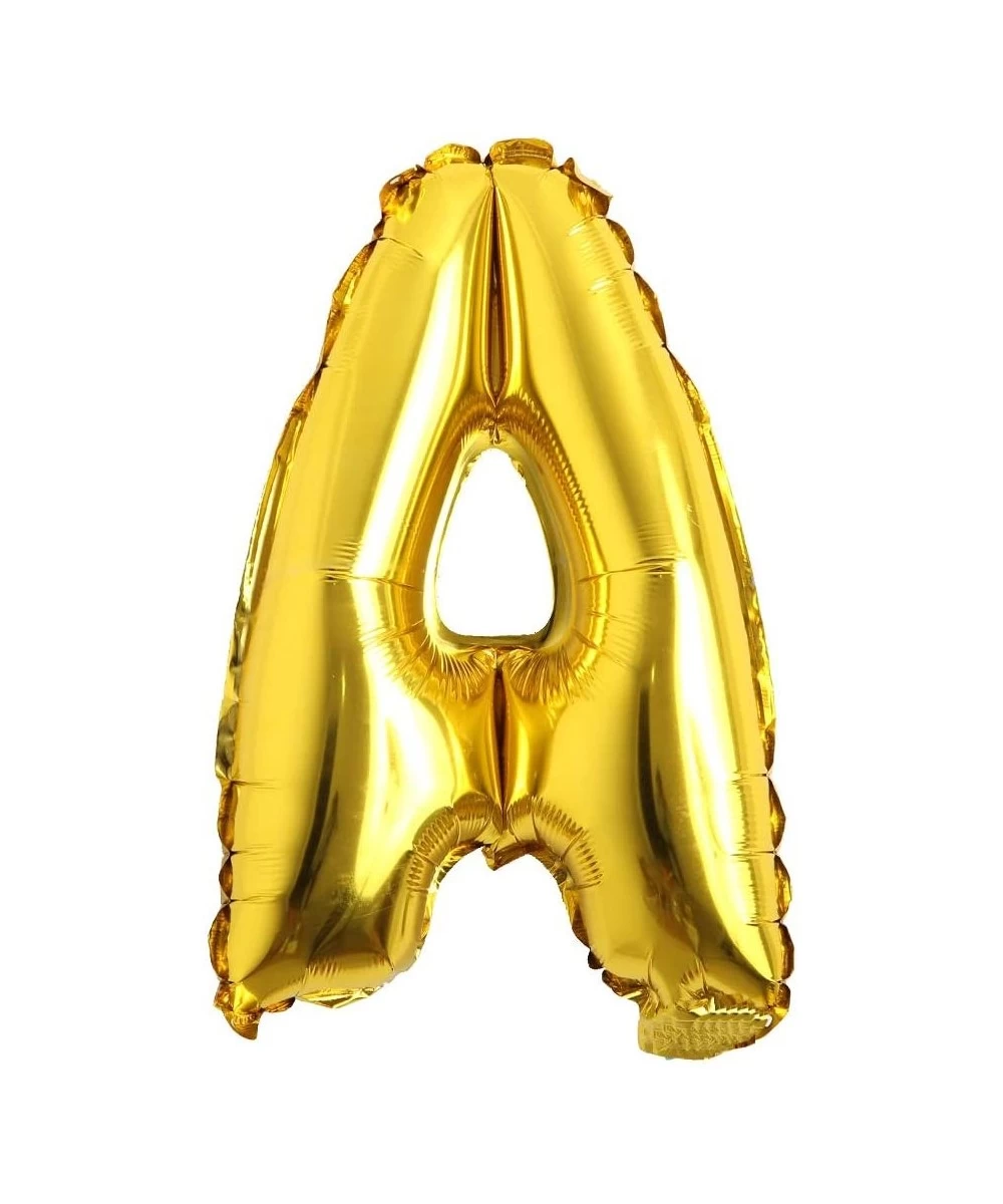 16" inch Single Gold Alphabet Letter Number Balloons Aluminum Hanging Foil Film Balloon Wedding Birthday Party Decoration Ban...