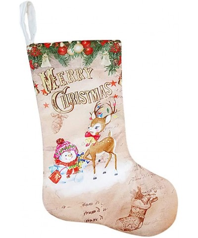 Christmas Decor Christmas Pendant Santa Snowman Elk Pattern Christmas Socks Gift Bag- Christmas Ornaments Advent Calendar Pil...
