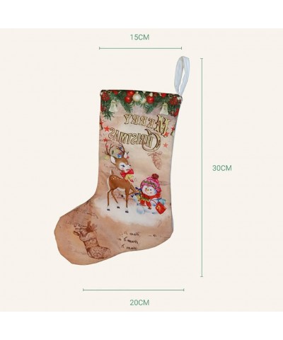 Christmas Decor Christmas Pendant Santa Snowman Elk Pattern Christmas Socks Gift Bag- Christmas Ornaments Advent Calendar Pil...