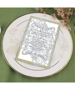 25 PCs Laser Cut Wedding Invitations with envelopes Hollow Rose Invitations Cards for Wedding Bridal Shower Quinceañera Engag...