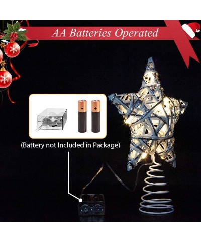 Christmas Tree Topper- Star Toppers with 20 LED Lights Treetop Decorations with Battery Operated (2AA Battery Not Included)- ...