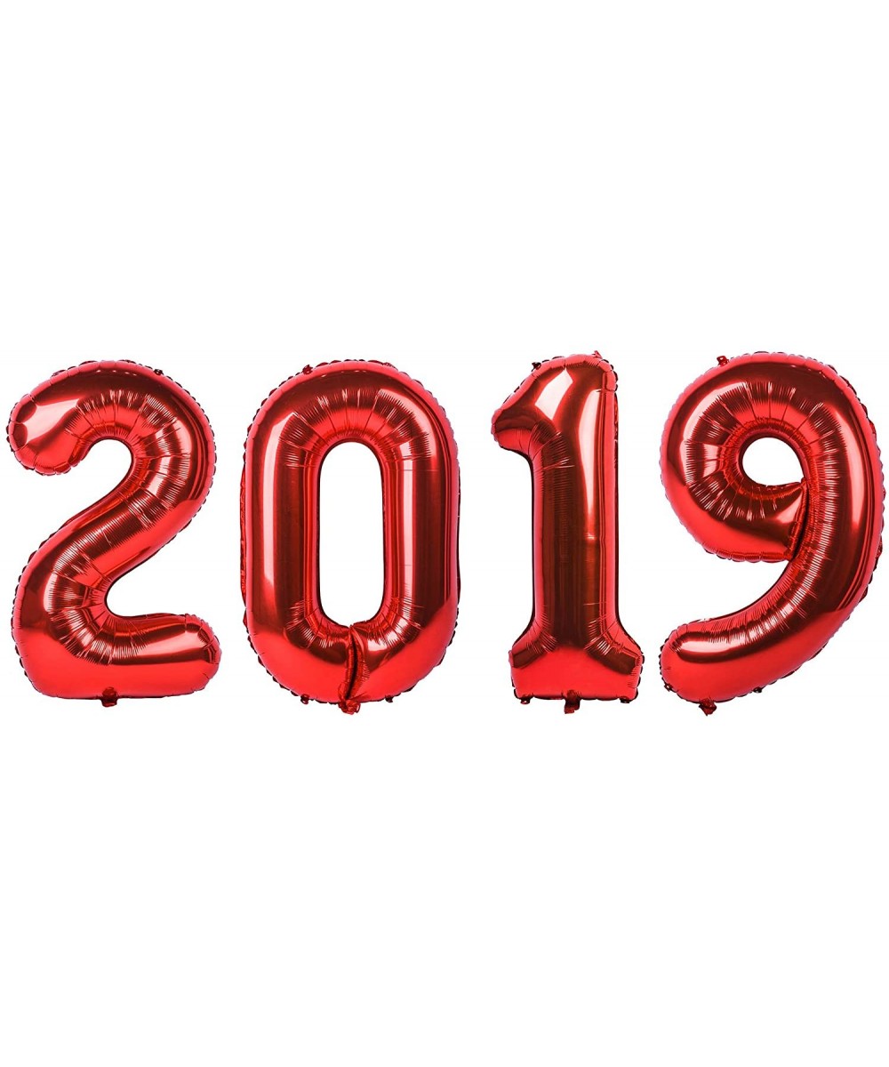 2019 Number Balloons Red Helium Balloons Anniversary Grad Party Decoration - Red2019 - C518R233Z45 $7.55 Balloons