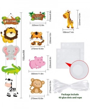 Jungle Animal Themed Party Decorations- Jungle Animal Cutouts Banner- Jungle Animals Theme Party Door Signs for Baby Shower F...