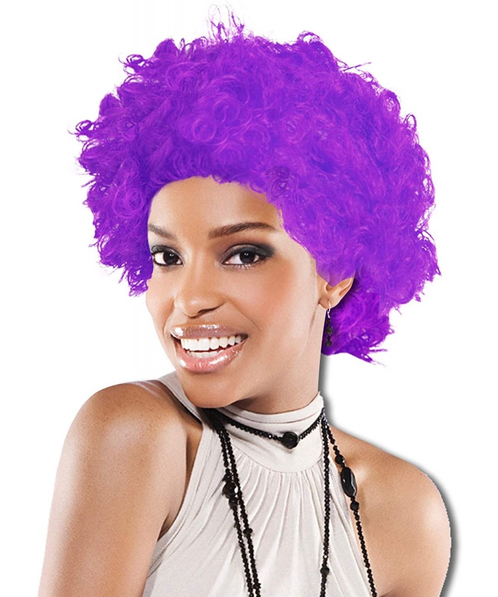 Afro Wig 70's 80's Disco Theme - Purple - CW11KSGYKTP $8.02 Favors