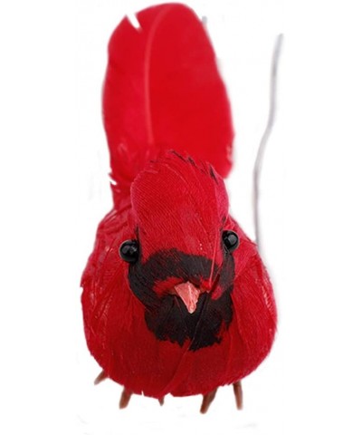 10Pcs Red Cardinals Ornaments- Lifelike Lovely Cardinal Clip On Christmas Tree Ornament Door Festival Decorations with Clips ...