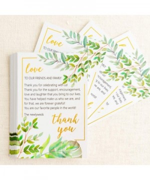 Wedding Thank You Place Setting Cards- Greenery with Foil Gold- Chic and Elegant Wedding Table Centerpieces and Wedding Decor...
