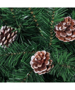 Christmas Hanging Ornaments- 72 Pack Natural Pinecone Pendant Set Wood Frosted Pine Cone Ornaments for Xmas Tree Garden Home ...