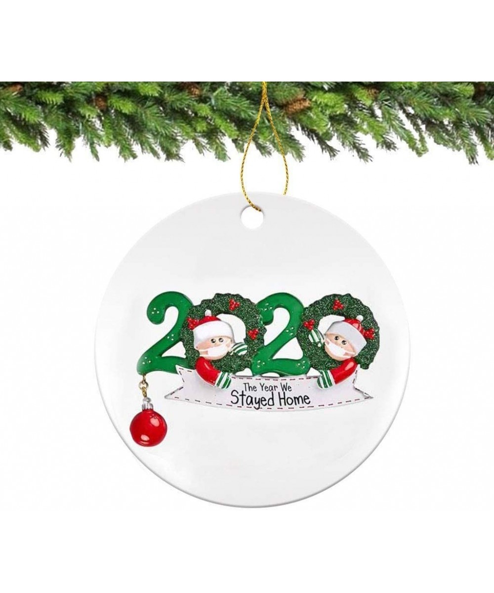 2020 Quarantine Personalized Ornaments Personalized Survived Family Ornament 2020 Christmas Holiday Decorations (A) - A - CS1...