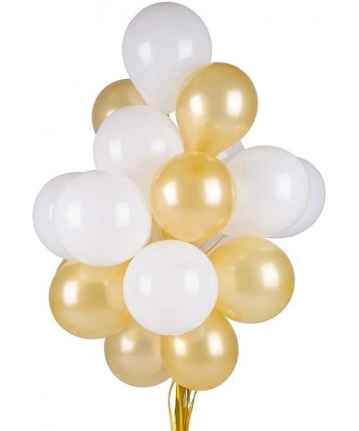 12 inch Gold and White Balloons White and Gold Balloons Party Latex Balloons Quality Helium Balloons- Party Decorations Suppl...