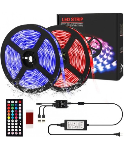 LED Strip Lights- 32.8ft IP65 Waterproof Music Sync Color Changing Lights with 44 Keys Remote- SMD5050 600 led Lights for TV-...