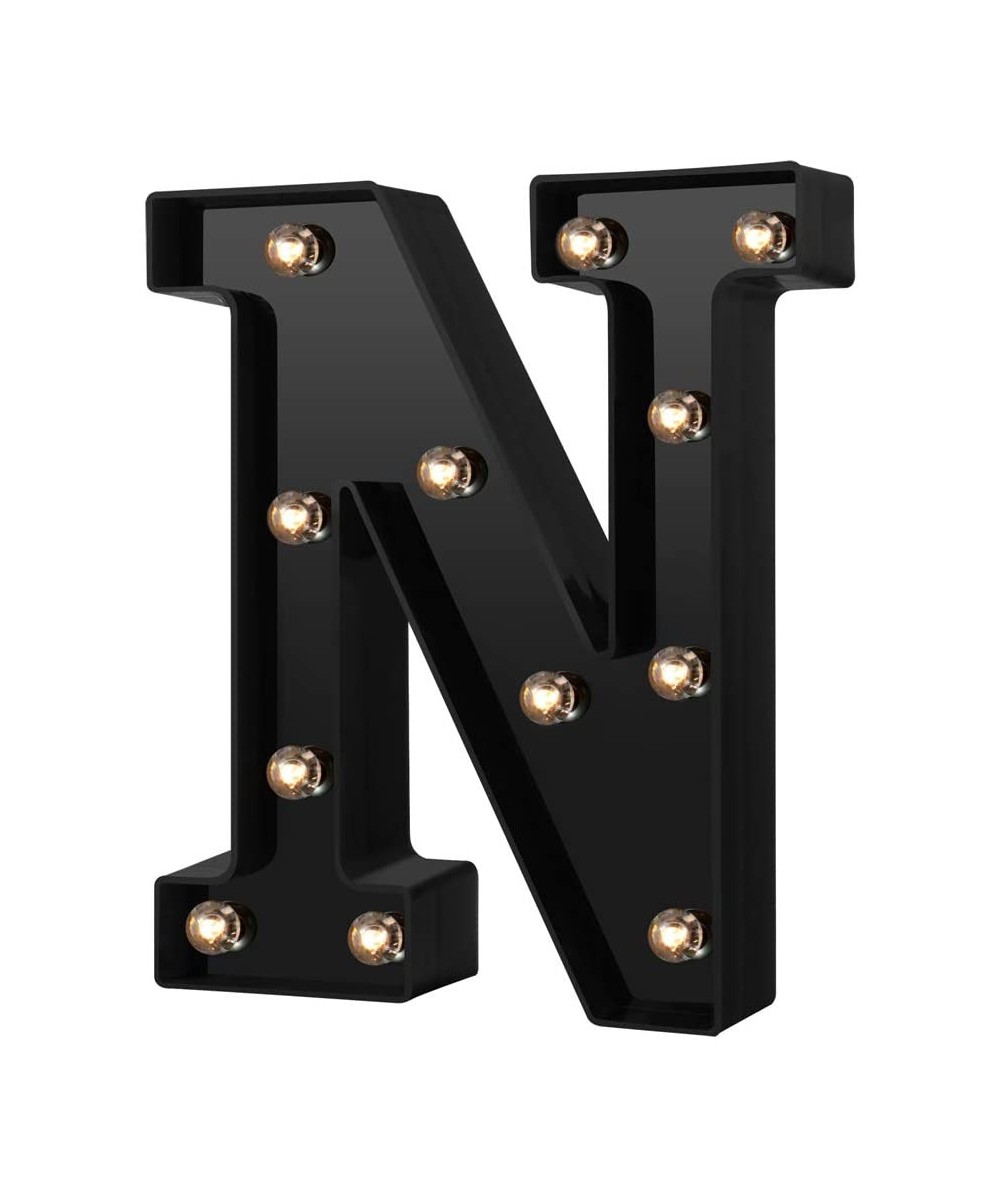 Newly Design Led Letters Numbers Lights 26 Alphabet & Arabic Numerals 0-9 Black Decorative Marquee Lamps for Events Wedding P...