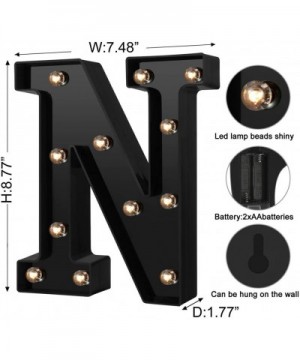 Newly Design Led Letters Numbers Lights 26 Alphabet & Arabic Numerals 0-9 Black Decorative Marquee Lamps for Events Wedding P...