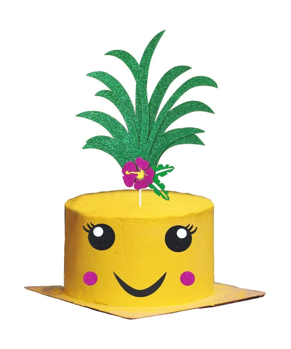 Glitter Pineapple Cake Topper Hawaiian Luau Themed Party Baby Shower Cake Party Supplies Decorations - CD18Y7TZYCN $7.91 Cake...