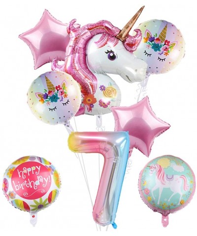 Large Unicorn Balloons Party Supplies- 43" Pink Unicorn Mylar Balloon for Unicorn Theme 7th Birthday Party Decorations- Baby ...