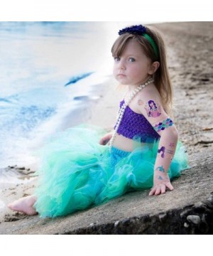 Mermaid Party Supplies Mermaid Tattoos For Kids-Mermaid Birthday Party Favors-4 Sheet Glitter More Than 32 Styles Mermaid Tai...
