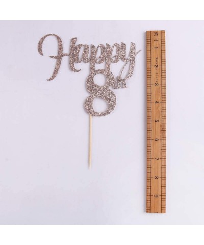 Flash Rose Gold Birthday Wedding Anniversary Special Holiday Anniversary Cake Topper Happy 8th Cake Topper (8) - CW193WC5E2T ...
