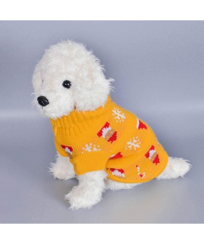 Christmas Santa Claus Turtleneck Sweater Costume Apparel for Small Medium Dogs and Cats- Winter Warm Pullover Sweater Knitwea...