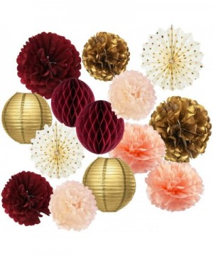 Burgundy Gold Party Decorations for Women Peach Gold Arch Ballons Garland for Women's 18th/20th/30th/40th/50th/60th Fall Birt...