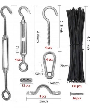 String Light Hanging Kit Guide Wire for Outdoor String Lights -Vinyl Coated Wire Rope Wire Cable Outdoor Light Guide Wire-Inc...