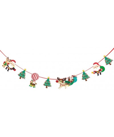 Merry Christmas Banner Home Party Decoration Hanging Flag Santa Snowman Elf Socks Christmas Party Accessories - C - CL192E4M9...