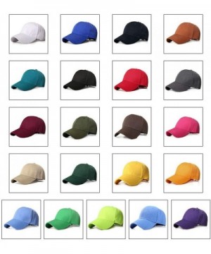 Solid Color Baseball Cap Men Women Classic Polo Cotton Adjustable Low Profile Hat Plain Blank Dad Cap - Wine Red - CX194EARY7...