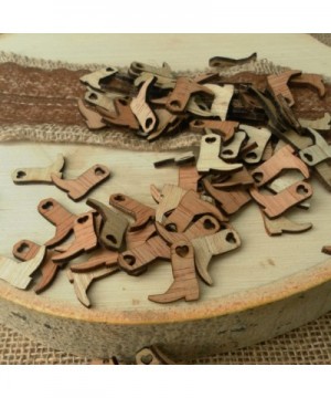 Crafts Embellishments 50pcs Miniature Wooden Cowboy Boots for Home Decoration - CI1856CGXH6 $6.57 Favors