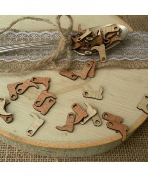 Crafts Embellishments 50pcs Miniature Wooden Cowboy Boots for Home Decoration - CI1856CGXH6 $6.57 Favors
