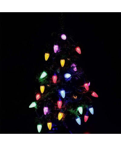 C7 Bulbs Christmas Lights 50 LED 24ft Strawberry String Light - Fairy Xmas Decor Lighting for Outdoor- Indoor- Patio- Party- ...