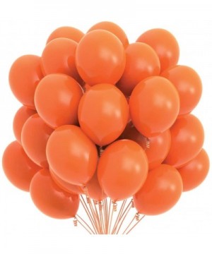 75 Orange Party Balloons 12 Inch Orange Balloons with Matching Color Ribbon for Orange Theme Party Decoration- Weddings- Baby...