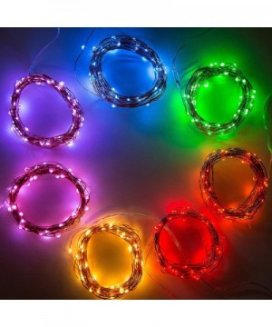 Blue Battery Operated Fairy Lights - 16.5 Foot 50 Blue LED Fairy Lights on Copper Wire - Waterproof for Indoor and Outdoor Us...