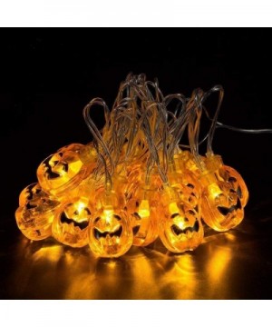 Orange Halloween String Lights- 3D Halloween Pumpkin String Lights with 20 LED- 9.8 feet LED Pumpkin String Lights Indoor Out...