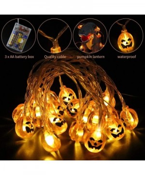 Orange Halloween String Lights- 3D Halloween Pumpkin String Lights with 20 LED- 9.8 feet LED Pumpkin String Lights Indoor Out...