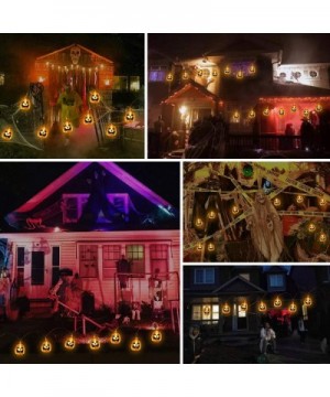 Orange Halloween String Lights- 3D Halloween Pumpkin String Lights with 20 LED- 9.8 feet LED Pumpkin String Lights Indoor Out...