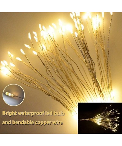 LED Firework Fairy Lights- Hanging Starburst Lights- Battery Operated String Lights with Remote Control for Christmas Wedding...