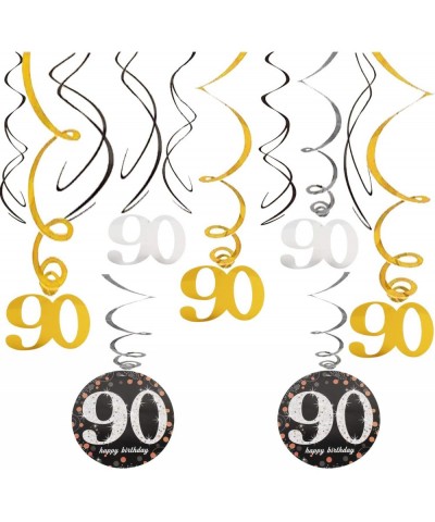 90 Birthday Decoration Swirls Foil Streamers Happy 90th Birthday Cheers to Ninety Years Old Party Decoration Supplies - 90 - ...